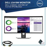 Dell U3419W UltraSharp 34" 21:9 Curved IPS Monitor Bundle (1 Pack)