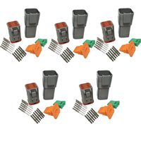 Lightronic 5 Set Deutsch 6 pin Connector Kit with Housing, Pins and Seals Terminals 16-20AWG
