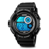 Aposon Men's Digital Sports Watch, Military Army Electronic Watches Running 50M 5 ATM Waterproof Sports LED Wristwatch Water Resistant with Stopwatch -White