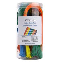 Nylon Zip Ties Kit, Multi-Purpose Self-Locking Cable Tie Wire Wraps 650 Pieces 4 6 8 11 inch