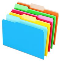 Pendaflex 435013ASST Interior File Folders, 1/3 Cut Top Tab, Legal, Bright Assorted (Box of 100)