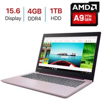 2018 Lenovo IdeaPad 320 15.6-inch HD (1366x768) Display Laptop PC, AMD A9-9420 Processor up to 3.6GHz, 4GB DDR4 SDRAM, 1TB HDD, HDMI, Bluetooth, WiFi, Webcam, DVD±RW, Windows 10-Purple