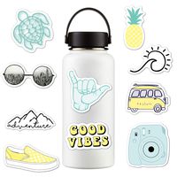 Beyondy VSCO Girl Stickers Vsco Vinyl Sticker for Water Bottle Laptop Phone Luggage ,Cute Waterproof Trendy Laptop Skins(Green, 10 Pcs)