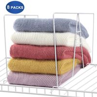 Shelf Dividers Closet Wood Shelf Dividers Closet Wire Shelf Dividers Wire Closet Shelf Dividers Separator Steel Organizers Closet Organizer in Cabinets Kitchen Office 8 Packs (8 pcs Shelf dividers)