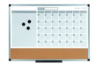 MasterVision MB0707186P Planning Board 3-in-1 Calendar Dry Erase, 24" x 36" with Aluminum Frame