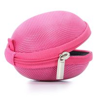 Hot Pink Portable Headphone Case Multifunction Protective Carrying Hard Case Storage Bag for Cellphone MP3 Bluetooth Earphone Headsets Earbuds by SamGreatWorld
