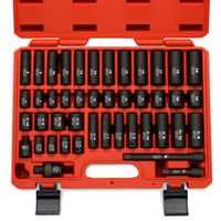Neiko 02440A 3/8" Drive Impact Socket Set, 44 Piece Deep and Shallow Assortment | Standard SAE and Metric Sizes (5/16-Inch to 3/4-Inch and 8-19 mm) | Cr-V Steel