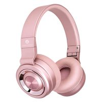 L LINPA M1Pro Bluetooth Headphones Over Ear, Hi-Fi Stereo Wireless Headset, 30Hrs Playtime, Soft Memory-Protein Earmuffs, w/Built-in Mic and Wired Mode for TV/Cell Phones/PC (Golden Rose)