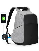 Markryden Anti-theft Laptop Backpack Business Bags with USB Charging Port School Travel Pack Fits Under 15.6 Inch Laptop(Gray 2.1)