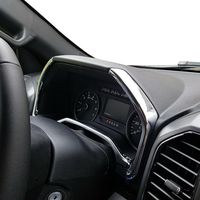 Miaoge Dashboard Side meter Chrome Cover trims Kit for 2015 2016 2017 2018 Ford F150 F250 F350 Super Duty