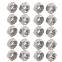 uxcell Metric M8x1.25mm Stainless Steel Finished Hex Nut Silver Tone 20pcs