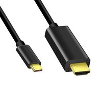 USB C to HDMI Cable 6 Feet 4K@60Hz, KUYIA Thunderbolt 3 to HDMI Compatible with MacBook Pro 2018 2019, iPad Pro, MacBook Air 2018 2019, Surface Book 2, iMac, ChromeBook, Galaxy S9 (Black)