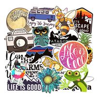 Cute Water Bottle Stickers Waterproof 19 Pack,Sanmatic Funny Sticker Decals for Teens Girls Laptop,Computer,Hydro Flask Travel
