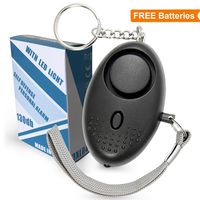 Personal Alarm Keychain | 130dB Emergency Self-Defense Security for Women, Elderly, Kids | Safe Sound with Mini LED Light for Walking, Hiking (Black) by S'Care