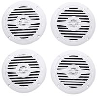 (4) Rockville MS525W 5.25" 800 Watt Waterproof Marine Boat Speakers 2-Way White
