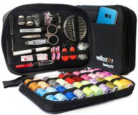 Sewing KIT Premium Repair Set - Over 100 Supplies and 24-Color Threads & 30 Needles Set, Portable Mini Mending Button Travel Sew Kits, Easy to USE, Sowing Accessories for Adults & Beginners, Giftable