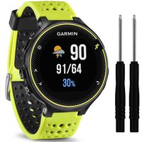 QGHXO Soft Silicone Replacement Watch Band for Garmin Forerunner 235/220/230/620/630/735 Smart Watch (No Tracker, Replacement Bands Only)