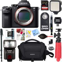 Sony a7S II (Alpha 7S II) Full-Frame Mirrorless Interchangeable Lens Camera Body + 128GB Memory & Flash a7RIII Accessory Bundle