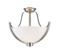 Z-Lite 7000SF-BN 3 Light Semi Flush Mount, Brushed Nickel