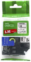 LM Tapes - Premium 3/4" (18mm) Black on Matte Silver Compatible TZe P-touch Tape for Brother PT-D400, PTD400 Label Maker with FREE Tape Guide Included