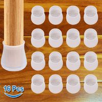 Furniture Silicon Protection Cover - 16 Pcs - Chair Leg Floor Protectors, Round & Square Chair Leg Caps, Prevents Scratches and Noise Without Leaving Marks