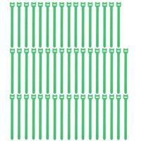 Pasow 50pcs Reusable Fastening Adjustable Cable Ties wire Management (8 Inch, Green)