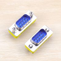 DB9 Null Modem Adapter Male to Male Gender, Serial RS232 9 Pin Connectors