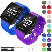 GVFM Band Compatible with Garmin Forerunner 35, Soft Silicone Replacement Watch Band Strap for Garmin Forerunner 35 Smart Watch, Fit 5.11-9.05 Inch (130-230 mm) Wrist (Blue+Purple)