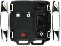 KeylessOption Keyless Entry Remote Control Car Key Fob Case Shell Button Pad Outer Cover for Chevy GMC M3N-32337100
