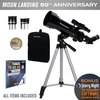Celestron Travel Scope 70 Telescope - Limited Edition Apollo 11 50th Anniversary Bundle with Commemorative Coin and Book