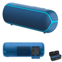 Sony SRS-XB22 Extra Bass Portable Bluetooth Speaker (Blue) with Hardshell Carrying Case Bundle