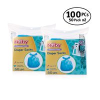 Nuby Diaper Bags, 100 Count (2 Packages)