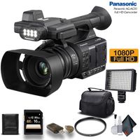 Panasonic AG-AC30 Full HD Camcorder (AG-AC30PJ) with 16GB Memory Card, LED Light, Case and More. - Starter Bundle
