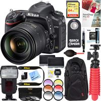 Nikon D750 24.3MP Digital SLR Camera with AF-S NIKKOR 24-120mm f/4G ED VR Lens + Dual Battery & 64GB Accessory Bundle