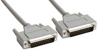 Amphenol CS-DSSMDB25MM-002.5 25-Pin DB25 D-Sub Cable, Shielded, Male/Male, 2.5', Gray