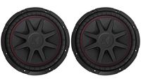 (2) Kicker 43CVR122 COMPVR 12" 1600 Watt Car Audio Subwoofers Subs CVR12-2