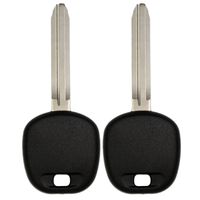 Keyless2Go New Uncut Replacement Transponder Ignition 4C Chip Car Key TOY43 (2 Pack)