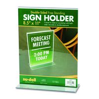 Nu-Dell 8.5 x 11 Inches  T-Shaped Sign Holder, Clear