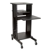 Norwood Commercial Furniture NOR-TY1000BK-SO Laptop Caddy Cart Presentation Station, black