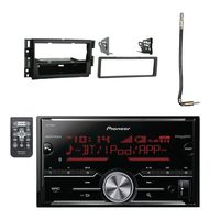 Pioneer Vehicle Digital Media 2DIN Receiver with Bluetooth Enhanced Audio Functions, Black with Metra General Motors 06-UP Dash Multi Kit and Metra Chrysler 2002 Antenna Adapter Cable