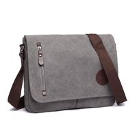 Kono Canvas Laptop Messenger Bag Women Men Canvas Satchel Shoulder Bag 13.5" Messenger Laptop Bookbag