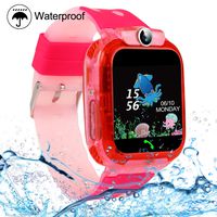 Kids Smartwatches, SZBXD Waterproof LBS/GPS Tracker Phone SOS Touchscreen Smartwatch Games Clock Smart Watch Christmas Birthday Gifts for School Boy Girls (Pink)