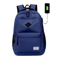 College Backpack High School Bookbag, Waterproof Travel Laptop Backpack, Business Bags with USB Charging Port, Fit 15.6-Inch Laptop and Notebook (Blue)