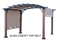 ALISUN Sling Canopy (with Ties) for The Lowe's Allen + roth 10 ft x 10 ft Tan/Black Material Freestanding Pergola #L-PG152PST-B