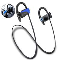 Bluetooth Headphones, M3 Wireless Sports Headset with Mic Waterproof Earphones HD Stereo Sweatproof Earbuds with Carring Case for Gym Running Workout 12 Hour Noise Cancelling (Blue)