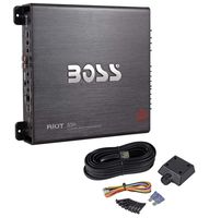 BOSS Audio Systems R2504 - Riot 1000 Watt, 4 Channel, 2 4 Ohm Stable Class AB, Full Range, Bridgeable, Mosfet Car Amplifier with Remote Subwoofer Control