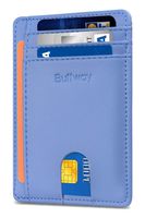 Slim Minimalist Leather Wallets for Men & Women - Sand Wathet Blue
