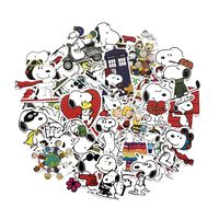 Snoopy Cartoon Waterproof Laptop Stickers Waterproof Skateboard Snowboard Car Bicycle Luggage Decal 62pcs Pack (Snoopy)