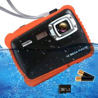 ISHARE Kids Camera, 12MP 1080P Waterproof Digital Camera with 2" LCD, 8X Digital Zoom, Flash and Mic for Kids Girls Boys ...