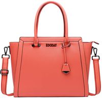 Laptop Bag for Women,13,14,15.6 Multi Pocket Laptop Briefcase Work Tote Bag with Durble Cossbody Shoulder Strap,Coral